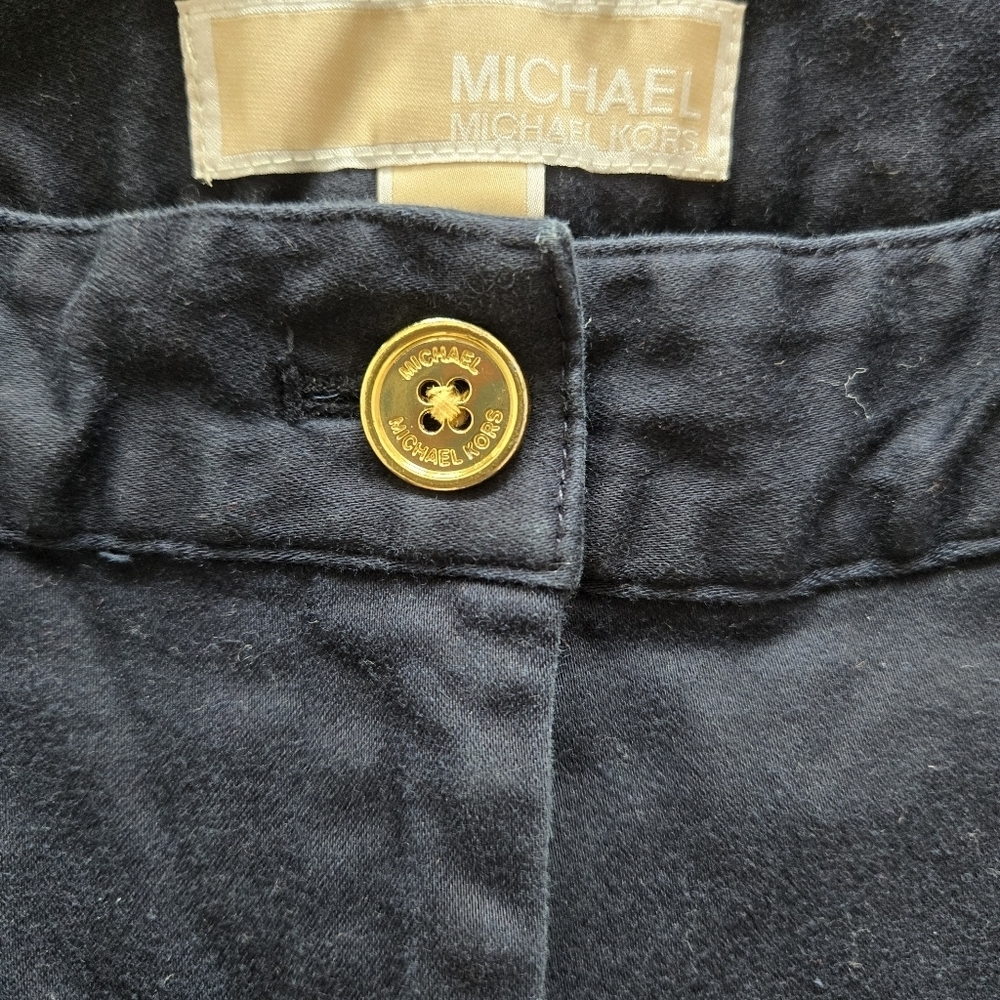 Micheal Kors Slim Fit Navy Blue Trousers - Picture 5 of 8